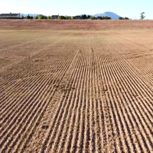 Reclamation soil work on large brown field